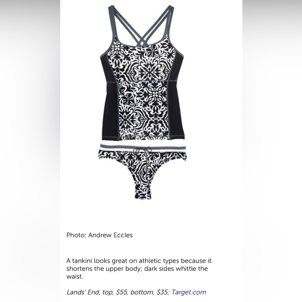EUC Land’s End Tankini Floral Swim Top With Shelf Bra Size 4 - Picture 8 of 8
